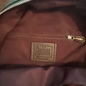 Coach | Bags | Coach Backpack Dark Turquoise Pebble Leather  display picture 3